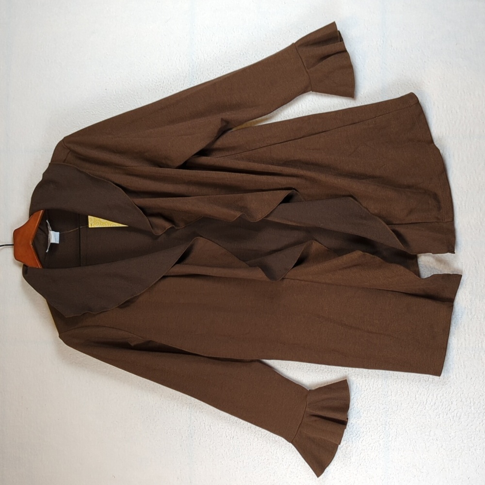 Modern Soul Brown Flared Sleeve Open Cardigan M
